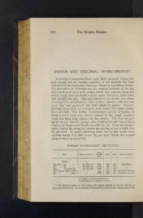 Indian and Colonial