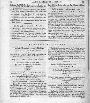 Literarische Anzeigen