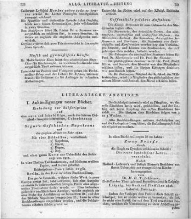 Literarische Anzeigen