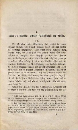 Über Vorsatz und Absicht