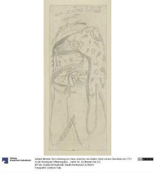 Der Umhang von Hans Joachim von Zieten. Nach einem Gemälde von 1751 in der Wustrauer Offiziersgalerie