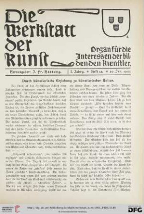 1: Durch künstlerische Erziehung zu künstlerischer Kultur