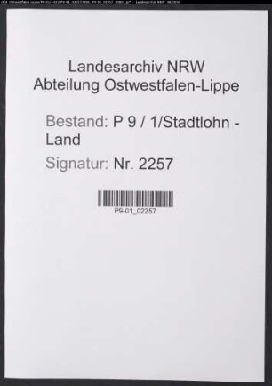 Sterberegister Standesamt Stadtlohn-Land