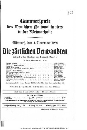Die zärtlichen Verwandten