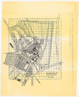 Restaurierung des Landschaftsparks Schloss Dyck, Jüchen: Lageplan, alt 1:2000 (wie Inv.Nr. 27359,1)