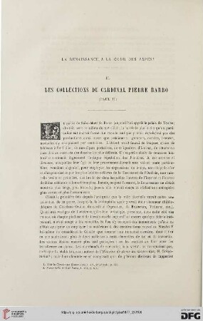 2. Pér. 16.1877: La Renaissance à la cour des papes, 2, Les collections du cardinal Pierre Barbo (Paul II)