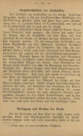 Begräbnisstätten der Katholiken