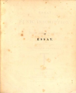 An essay on a punic inscription found in the Island of Malta