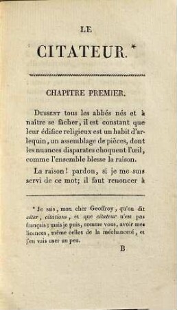 Le citateur, 1