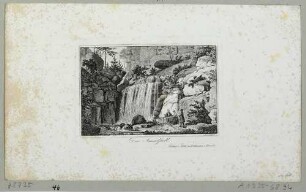 Der Amselfall im Amselgrund bei Rathen in der Sächsischen Schweiz