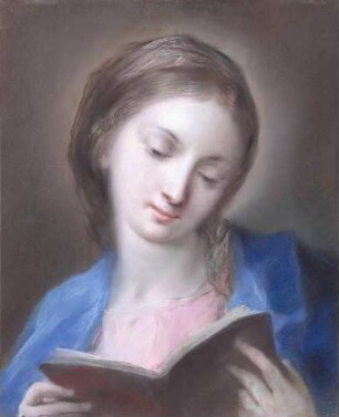 Maria mit einem Buch in den Händen