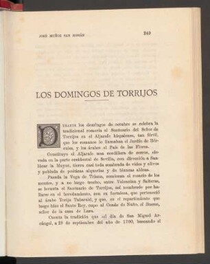 Los domingos de Torrijos
