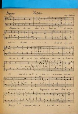 Missa pro defunctis : a quatuor vocibus in aequalibus cantanda