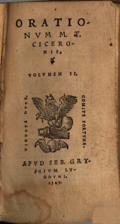 M. Tvllii Ciceronis Orationvm Tomvs ..., 2