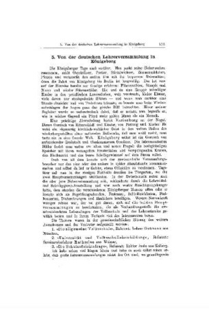 Von der deutschen Lehrerversammlung in Königsberg