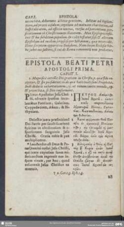 Epistola Beati Petri Apostoli Prima