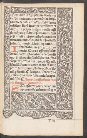 Incipit missa beate marie virginis.