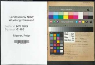 Entnazifizierung Peter Meurer , geb. 05.10.1914 (Spediteur)