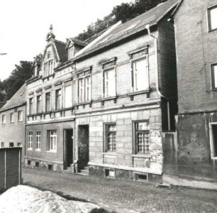 Colditz, Haingasse 18/16. Wohnhäuser (1904 (Nr. 18), um 1900 (Nr. 16)). Straßenansicht