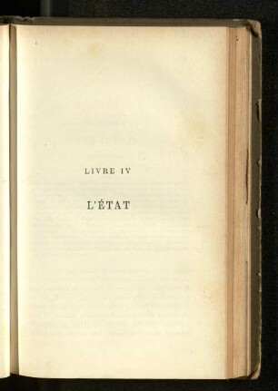 Livre IV L'État