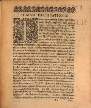 Disp. iur. de venditore ad rei venditae necessariam traditionem obligato