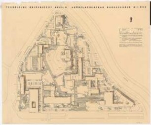 Technische Universität Berlin Nordgelände: Lageplan mit Grünflächenplan 1:500