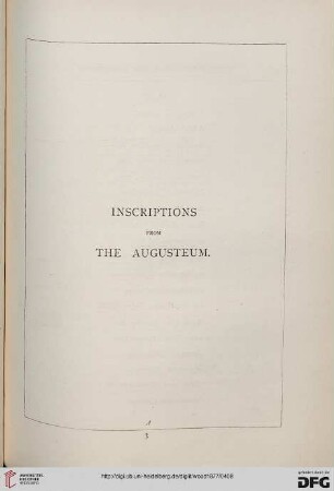 Inscriptions form the Ausgusteum