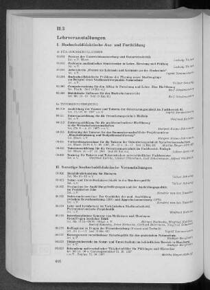 Lehrveranstaltungen