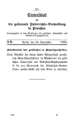 Ministerium der geistlichen, etc. Angelegenheiten