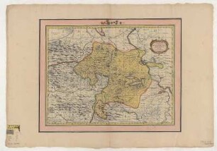 Karte der Grafschaft Mansfeld, ca. 1:210 000, Kupferstich, um 1700