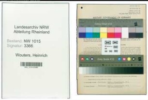 Entnazifizierung Heinrich Wouters , geb. 18.01.1900 (Bauarbeiter)