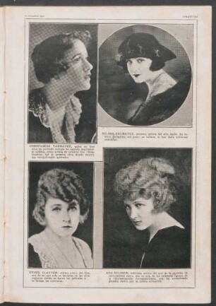 Constancia Talmadge . -Norma Talmadge. - Ethel Clayton. - Ana Nilsson