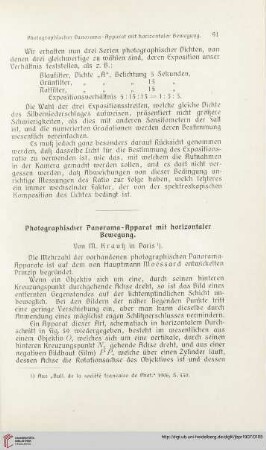 21: Photographischer Panorama-Apparat mit horizontaler Bewegung