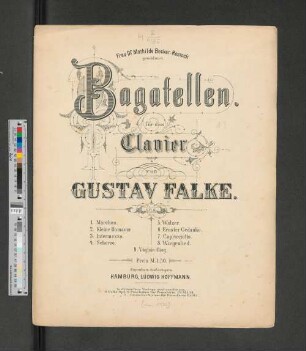 Bagatellen für das Clavier : Op. 3