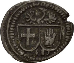 Einseitiger Pfennig der Reichsstadt Schwäbisch Hall, 1681