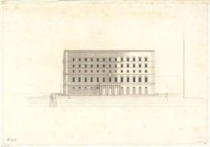 Fick, Roderich; Linz an der Donau (Österreich); Hotel Donauhof - Hauptfassade (Perspektive)