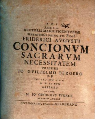 Concionum sacrarum necessitatem