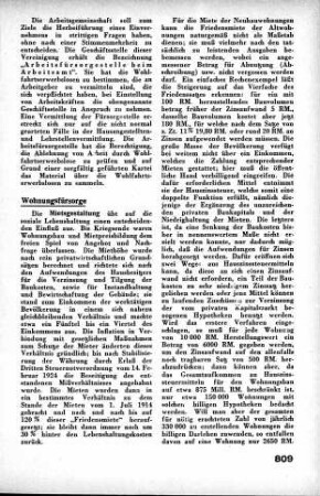 Mietgestaltung [Wohnungsfürsorge]
