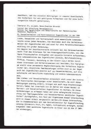 Sexualverhalten und Kontrazeption Jugendlicher in der DDR