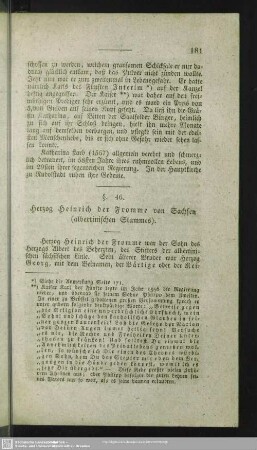 §. 46. Herzog Heinrich der Fromme von Sachsen (albertinischen Stammes)