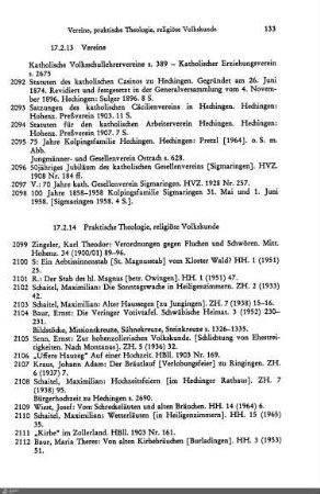 17.2.14 Praktische Theologie, religiöse Volkskunde