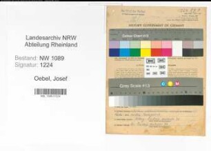 Entnazifizierung Josef Oebel , geb. 19.05.1905 (Polizist)
