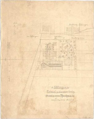 Dolmetsch, Heinrich; Ulm - Söflingen; Christuskirche mit Pfarrhaus - Lageplan