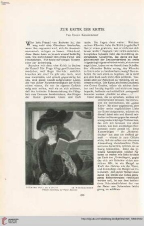 21: Zur Kritik der Kritik