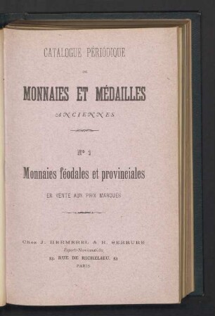1: Monnaies féodales & provinciales : e vente aux prix marqués