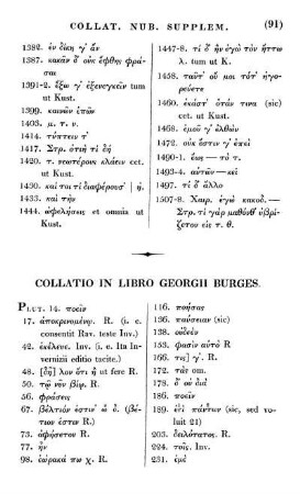 Collatio In Libro Georgii Burges.