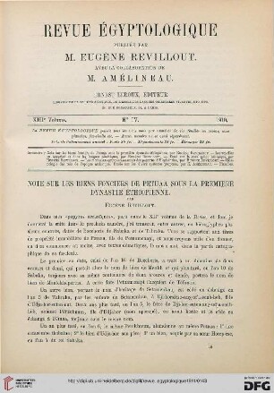 13: Note sur les biens fonciers de Petuaa sous la première dynastie éthiopienne