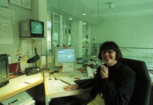 Freiburg im Breisgau: SWF-Studio: Pförtnerin und Ü-Wagen