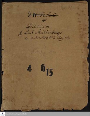 Tagebuch von Heinrich Melchior Mühlenberg.