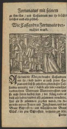 Wie Cassandra Fortunato vermählet ward.